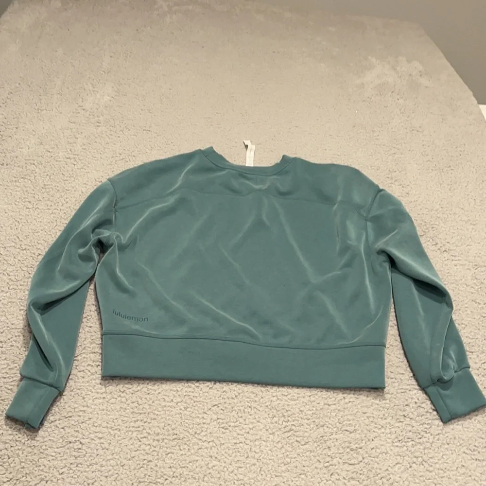 Lululemon Perfectly Oversized Cropped Crew *Softstreme Tidewater Teal size 6